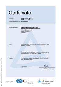 Fleischhacker ISO 90001 Certificate