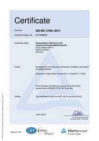Fleischhacker ISO 27001 Certificate